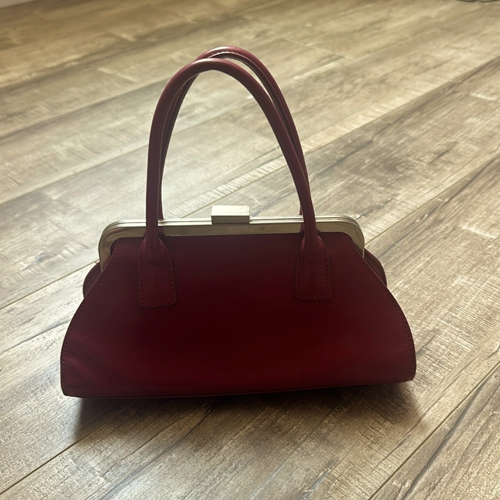 Vintage pink leather purse